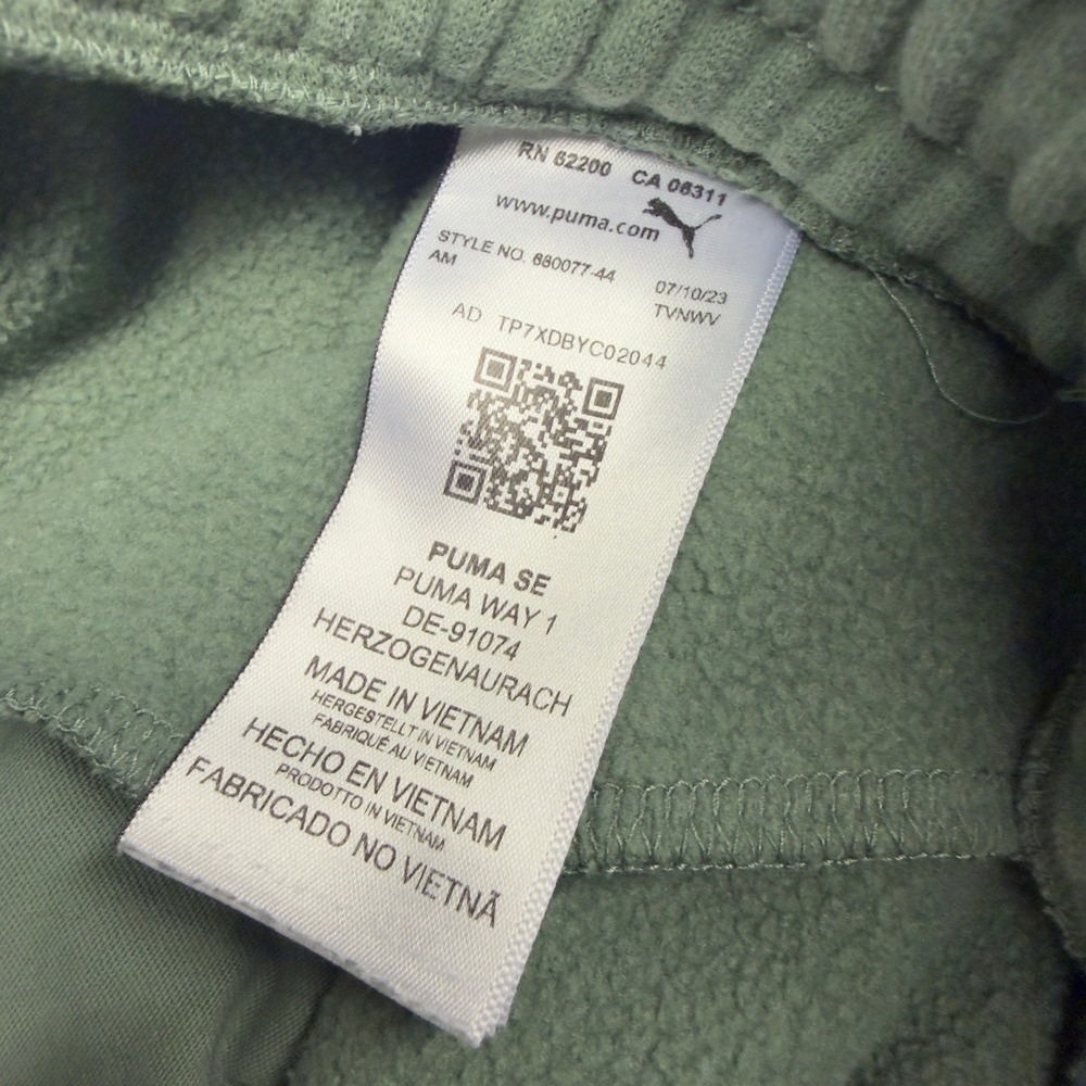 Puma Joggers Womens Small Teal Fleece Sweatpants Drawstring Cozy Relaxed Casual - Picture 5 of 9
